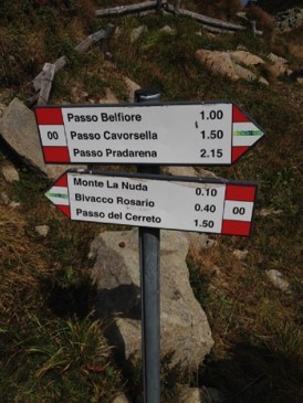 Cartelli di indicazione CAI